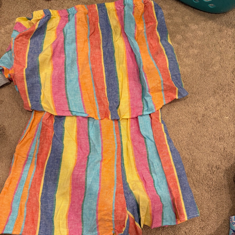 Show Me Your MuMu Multicolor Striped Romper